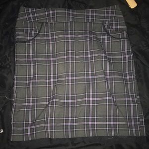 Plaid pencil skirt